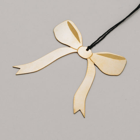 Anhänger Schleife 6er Set Gold (VE = 8 Stk.)