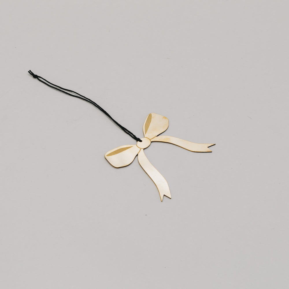 Anhänger Schleife 6er Set Gold (VE = 8 Stk.)