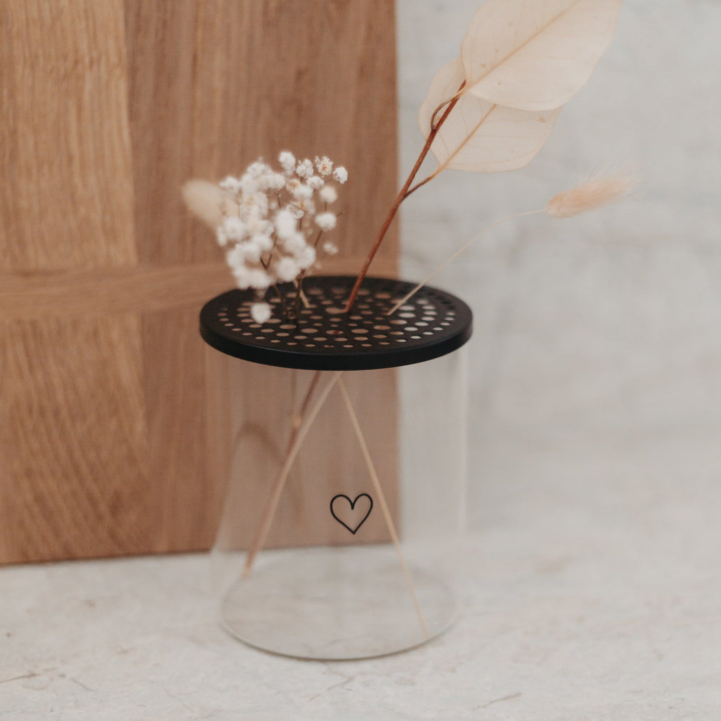 Metalldeckel Blumenhalter schwarz  (VE = 10 Stk)