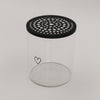 Metalldeckel Blumenhalter schwarz  (VE = 10 Stk)