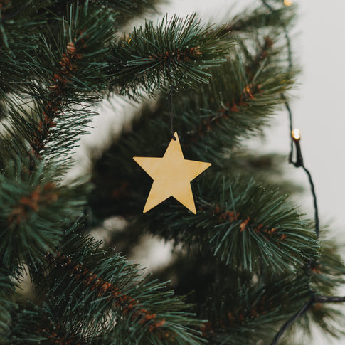 Anhänger Stern 6er Set Gold (VE = 8 Stk.)