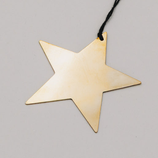 Anhänger Stern 6er Set Gold (VE = 8 Stk.)