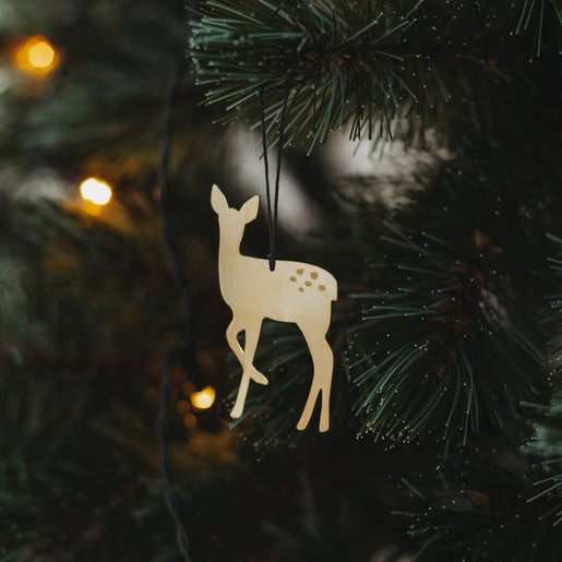 Anhänger Reh 6er Set Gold (VE = 8 Stk.)