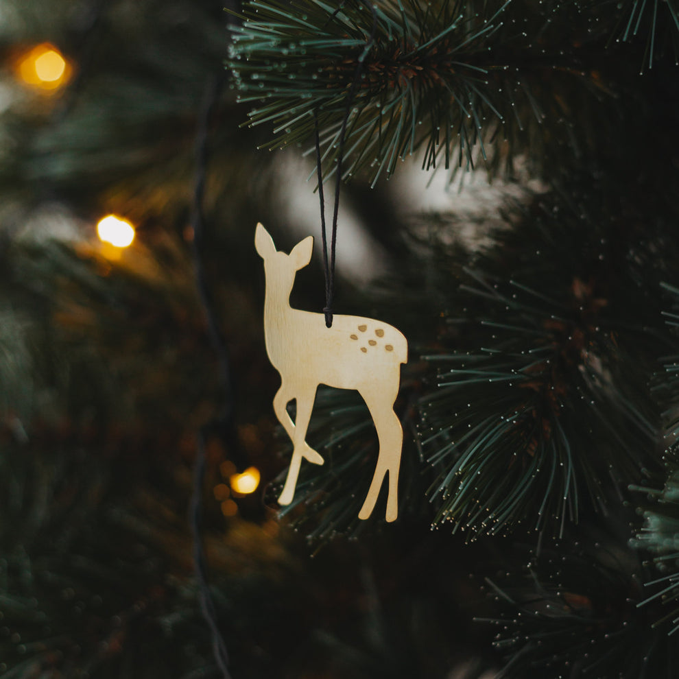 Anhänger Reh 6er Set Gold (VE = 8 Stk.)