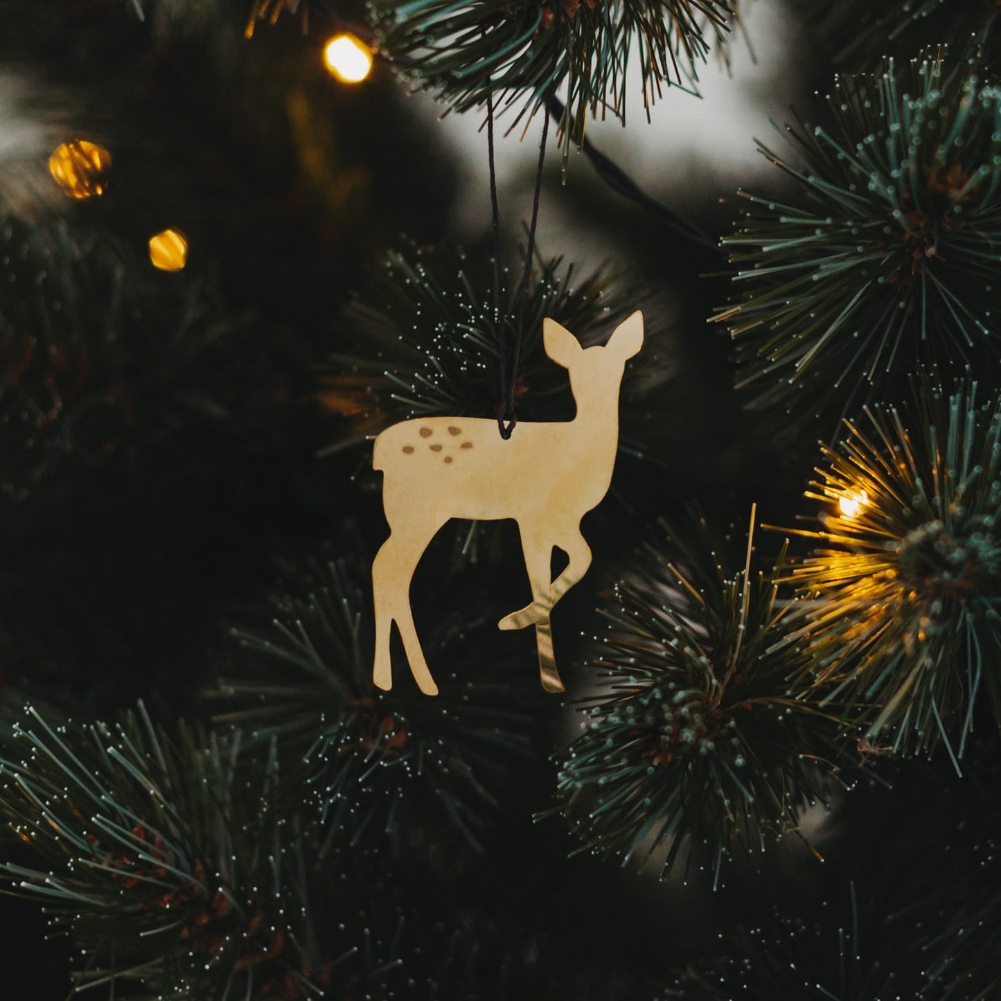 Anhänger Reh 6er Set Gold (VE = 8 Stk.)