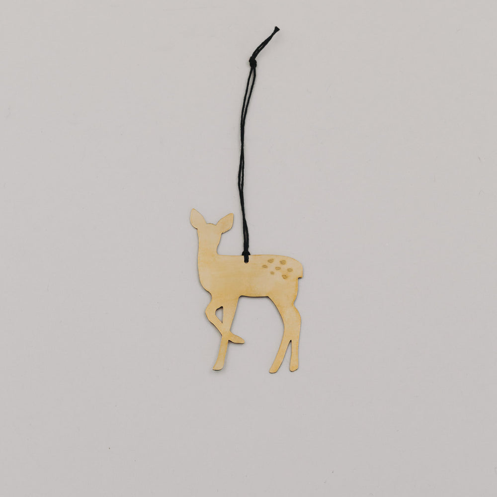 Anhänger Reh 6er Set Gold (VE = 8 Stk.)