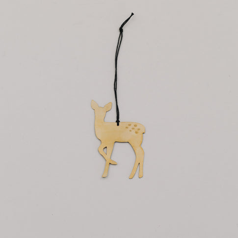 Anhänger Reh 6er Set Gold (VE = 8 Stk.)