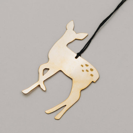 Anhänger Reh 6er Set Gold (VE = 8 Stk.)