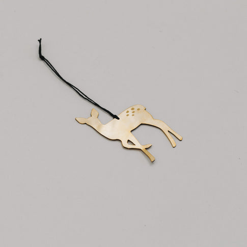 Anhänger Reh 6er Set Gold (VE = 8 Stk.)