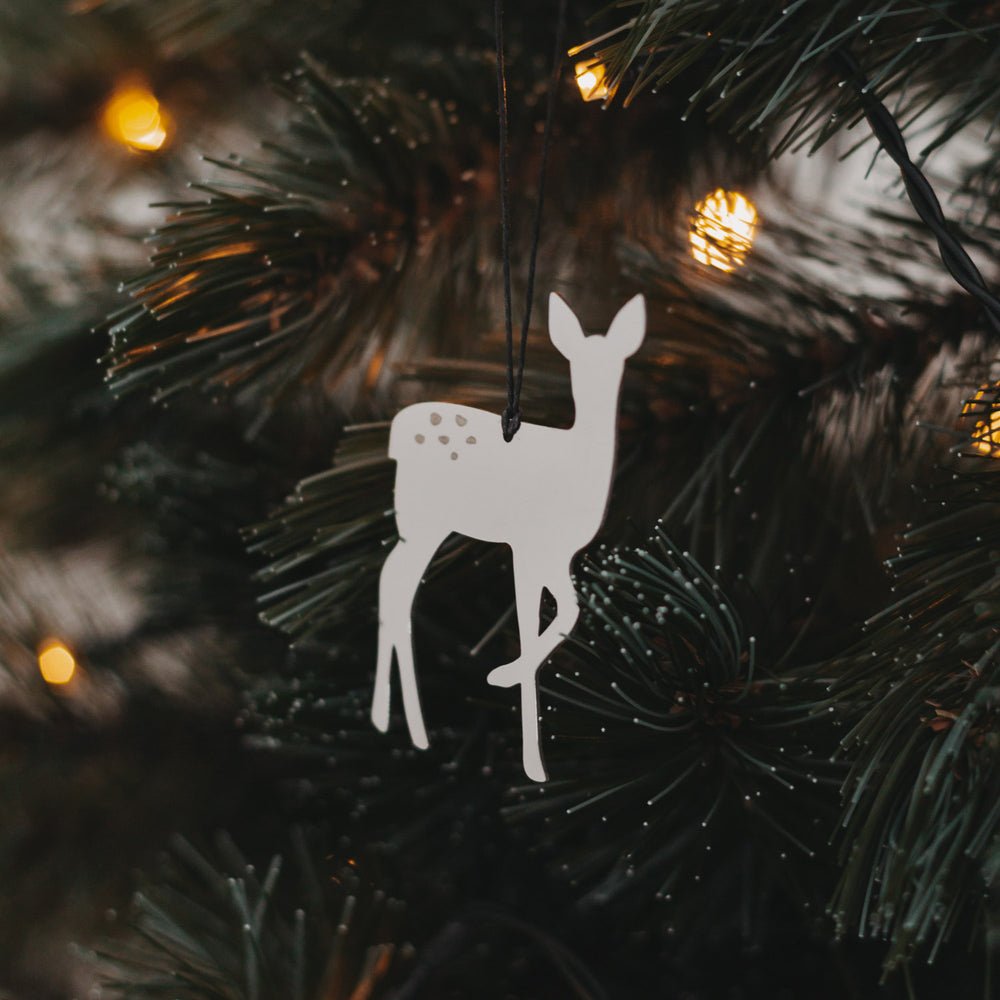 Anhänger Reh 6er Set Silber (VE = 8 Stk.)