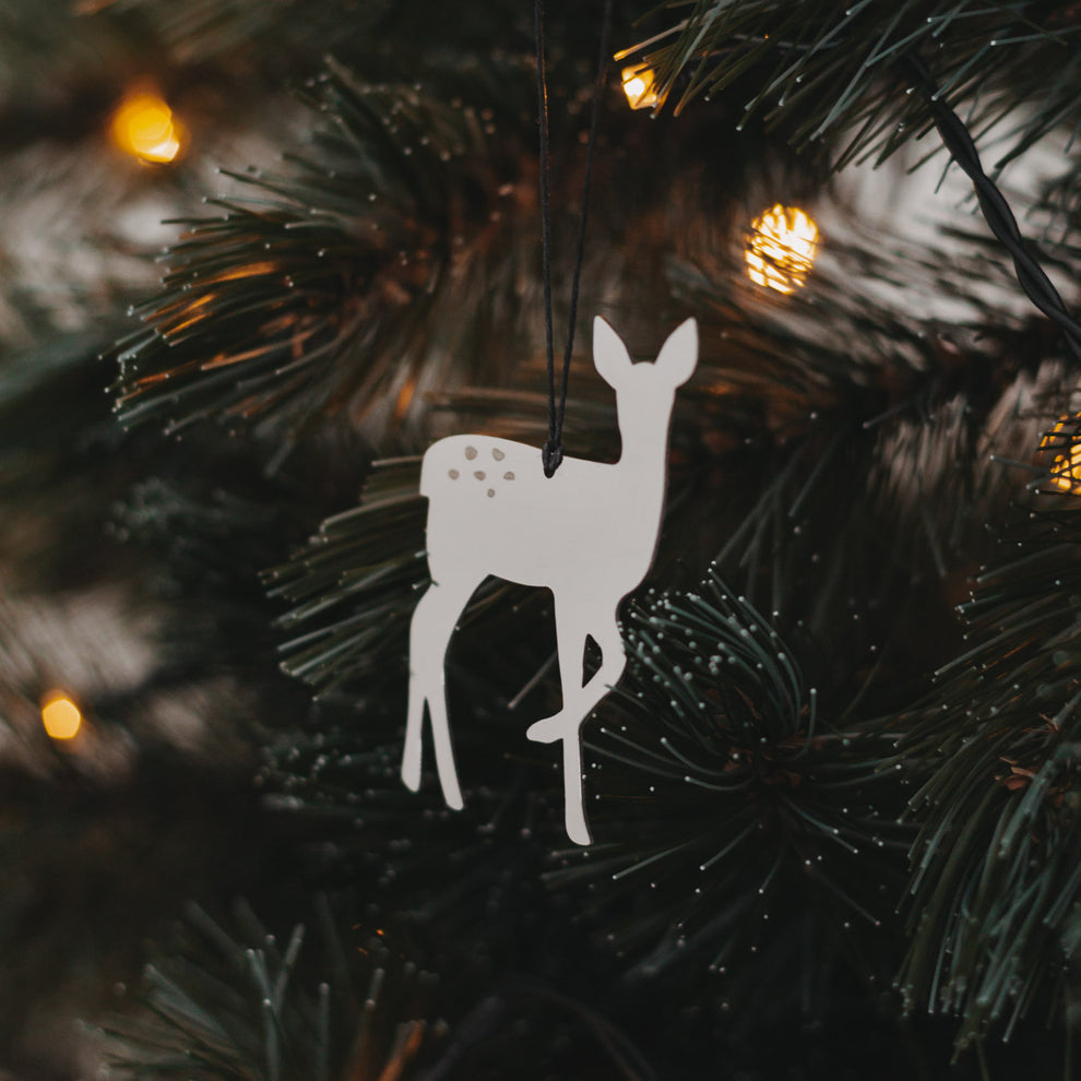 Anhänger Reh 6er Set Silber (VE = 8 Stk.)