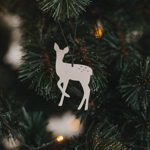 Anhänger Reh 6er Set Silber (VE = 8 Stk.)