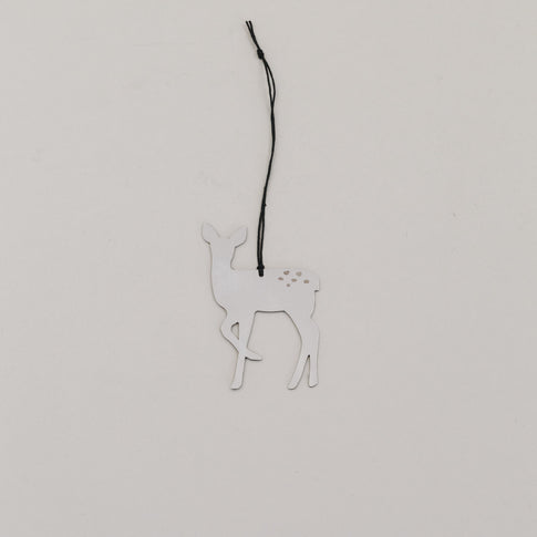 Anhänger Reh 6er Set Silber (VE = 8 Stk.)