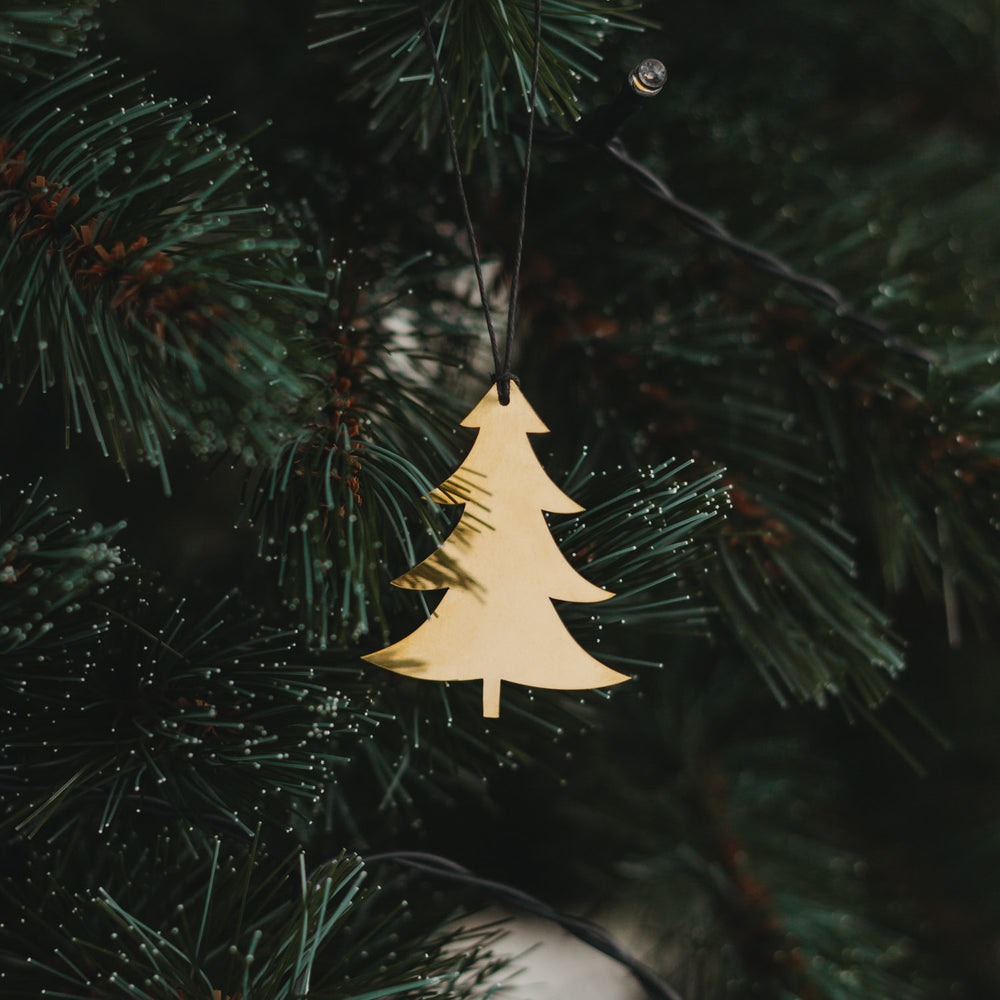 Anhänger Tanne 6er Set Gold (VE = 8 Stk.)