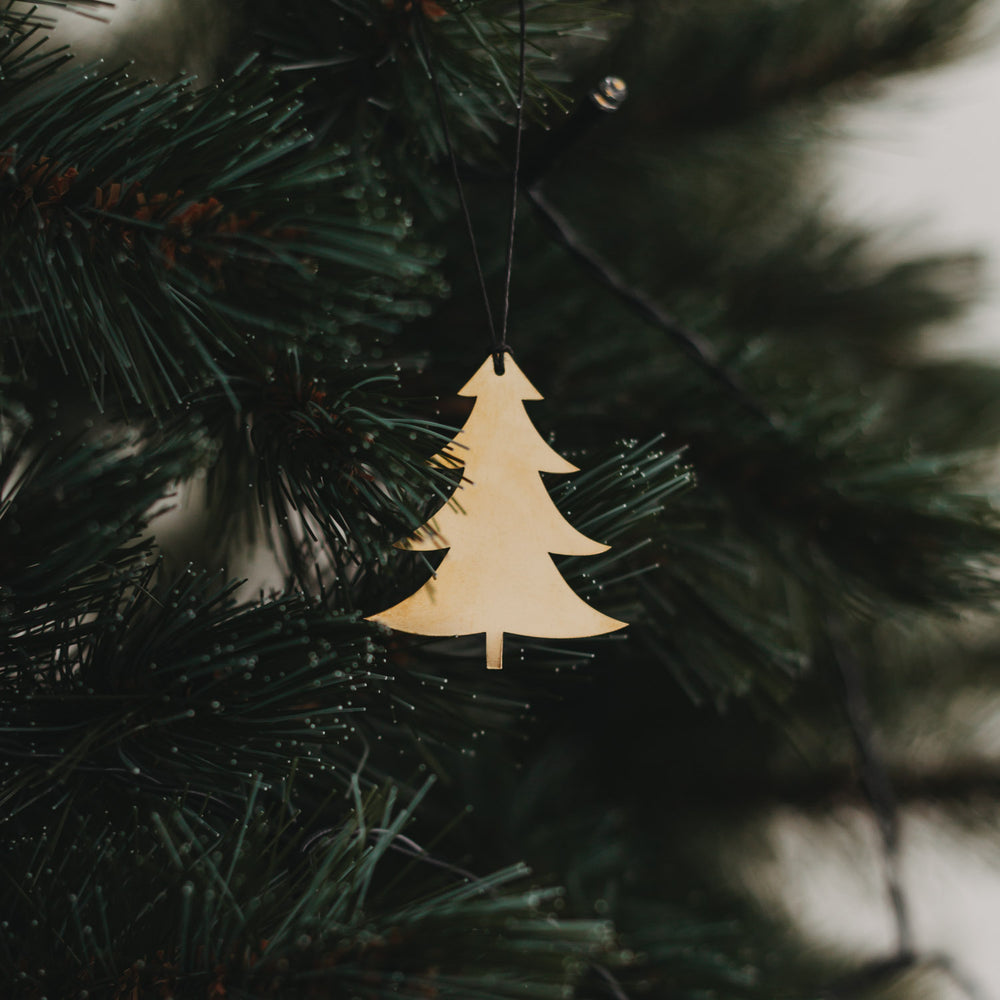 Anhänger Tanne 6er Set Gold (VE = 8 Stk.)