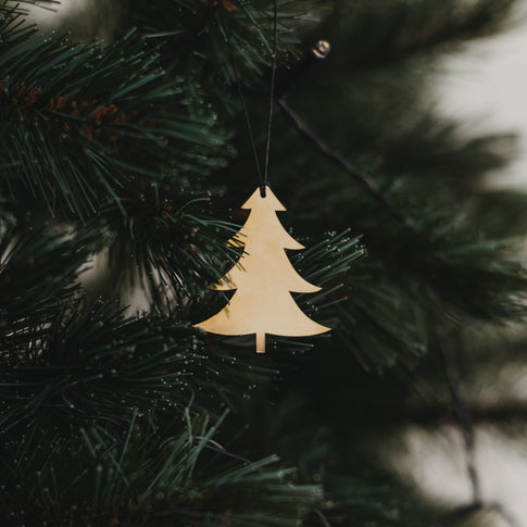 Anhänger Tanne 6er Set Gold (VE = 8 Stk.)