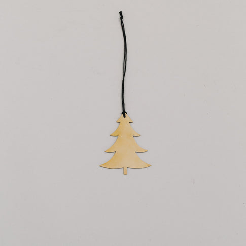 Anhänger Tanne 6er Set Gold (VE = 8 Stk.)