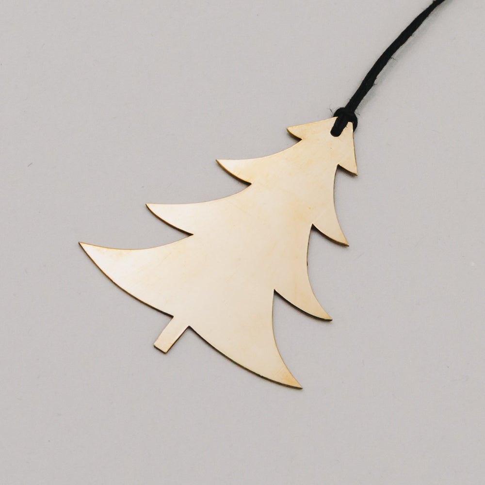 Anhänger Tanne 6er Set Gold (VE = 8 Stk.)