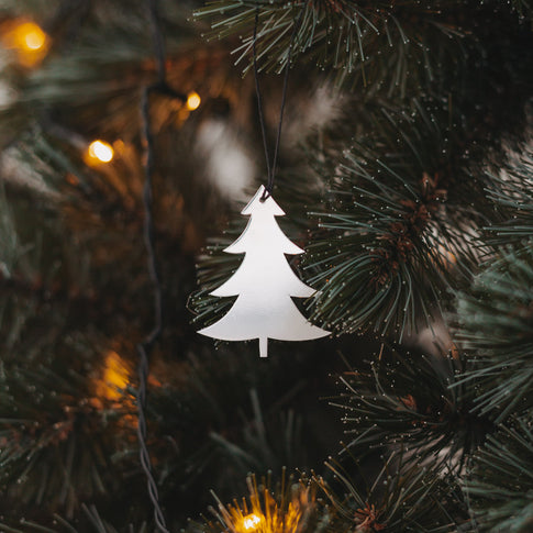 Anhänger Tanne 6er Set Silber (VE = 8 Stk.)