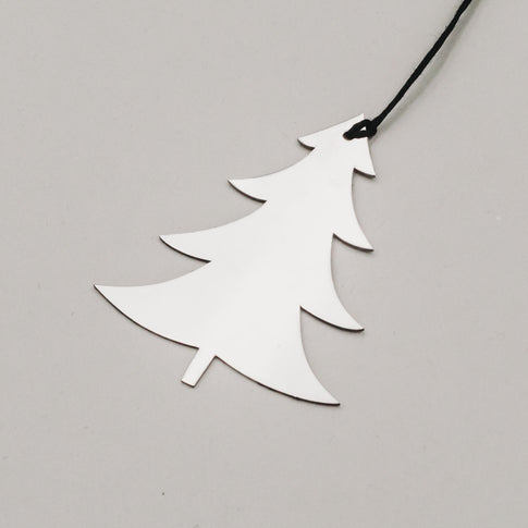 Anhänger Tanne 6er Set Silber (VE = 8 Stk.)