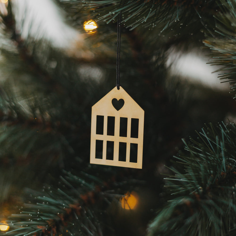 Anhänger Haus 6er Set Gold (VE = 8 Stk.)