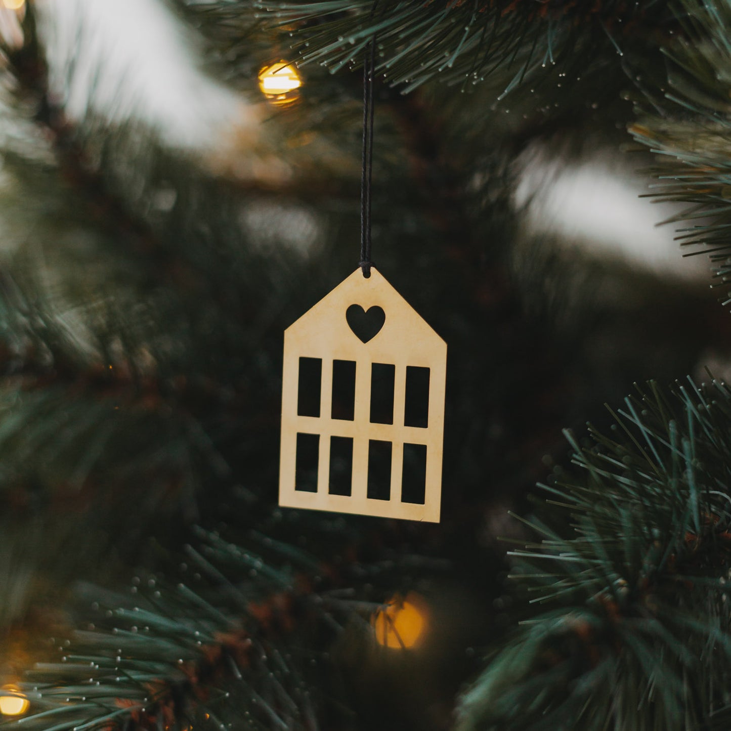 Anhänger Haus 6er Set Gold (VE = 8 Stk.)