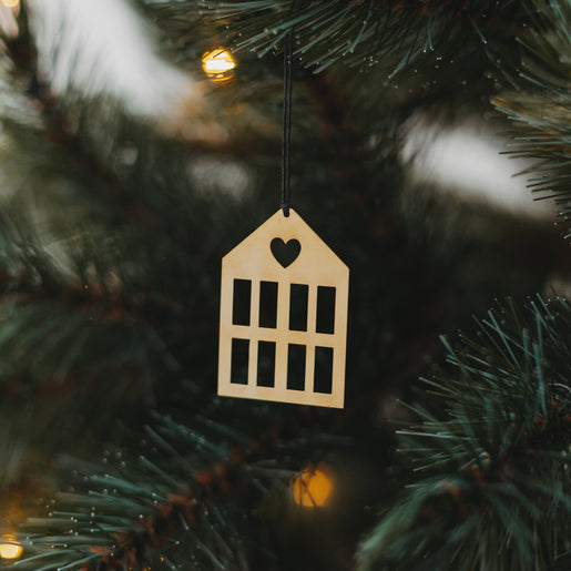 Anhänger Haus 6er Set Gold (VE = 8 Stk.)