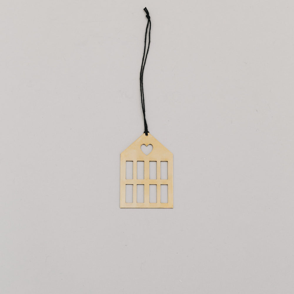 Anhänger Haus 6er Set Gold (VE = 8 Stk.)