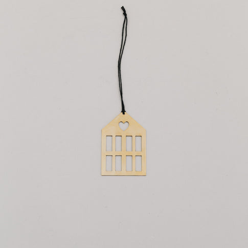 Anhänger Haus 6er Set Gold (VE = 8 Stk.)