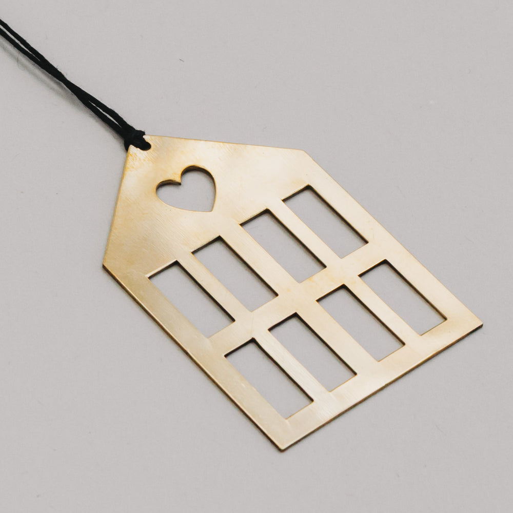 Anhänger Haus 6er Set Gold (VE = 8 Stk.)