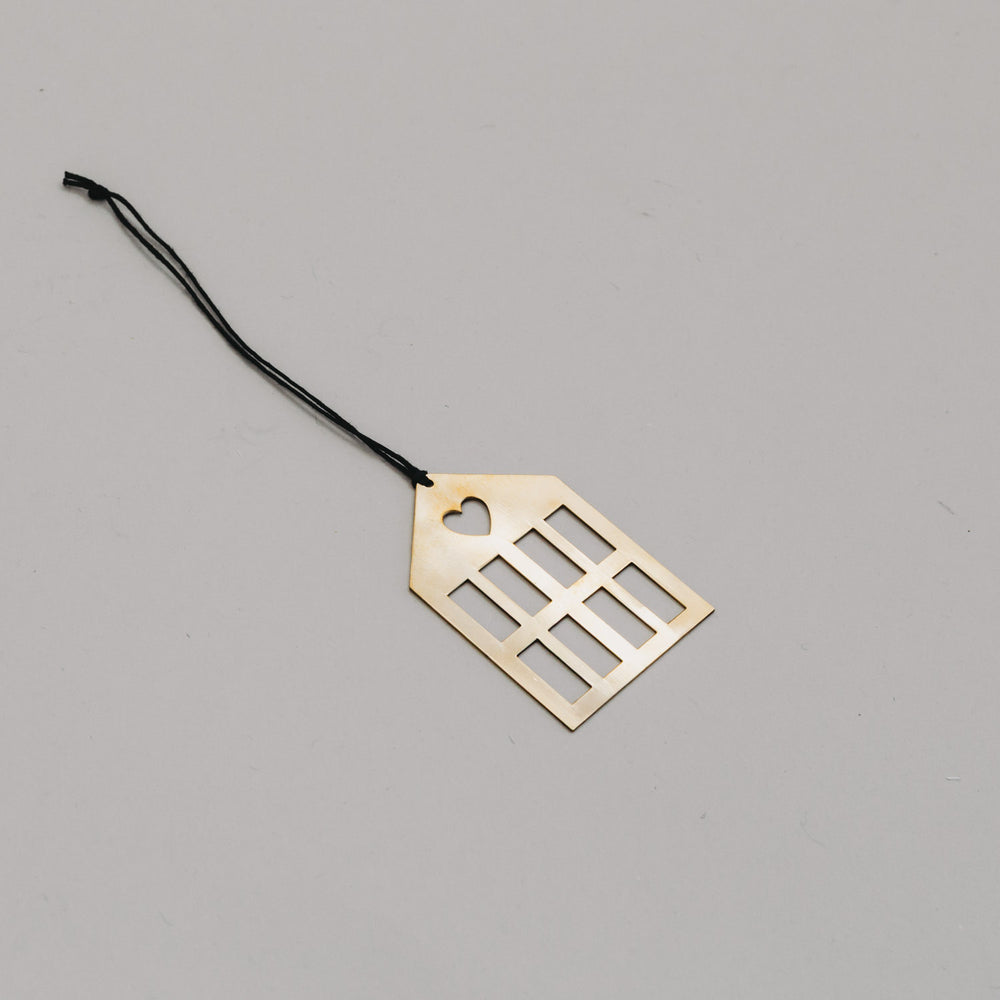 Anhänger Haus 6er Set Gold (VE = 8 Stk.)