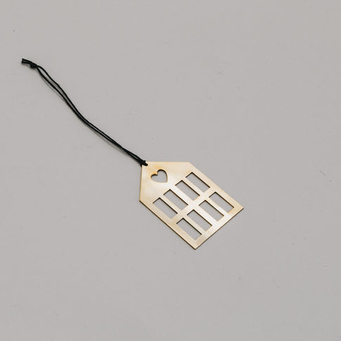 Anhänger Haus 6er Set Gold (VE = 8 Stk.)