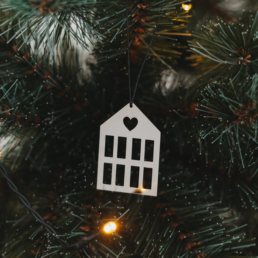 Anhänger Haus 6er Set Silber (VE = 8 Stk.)