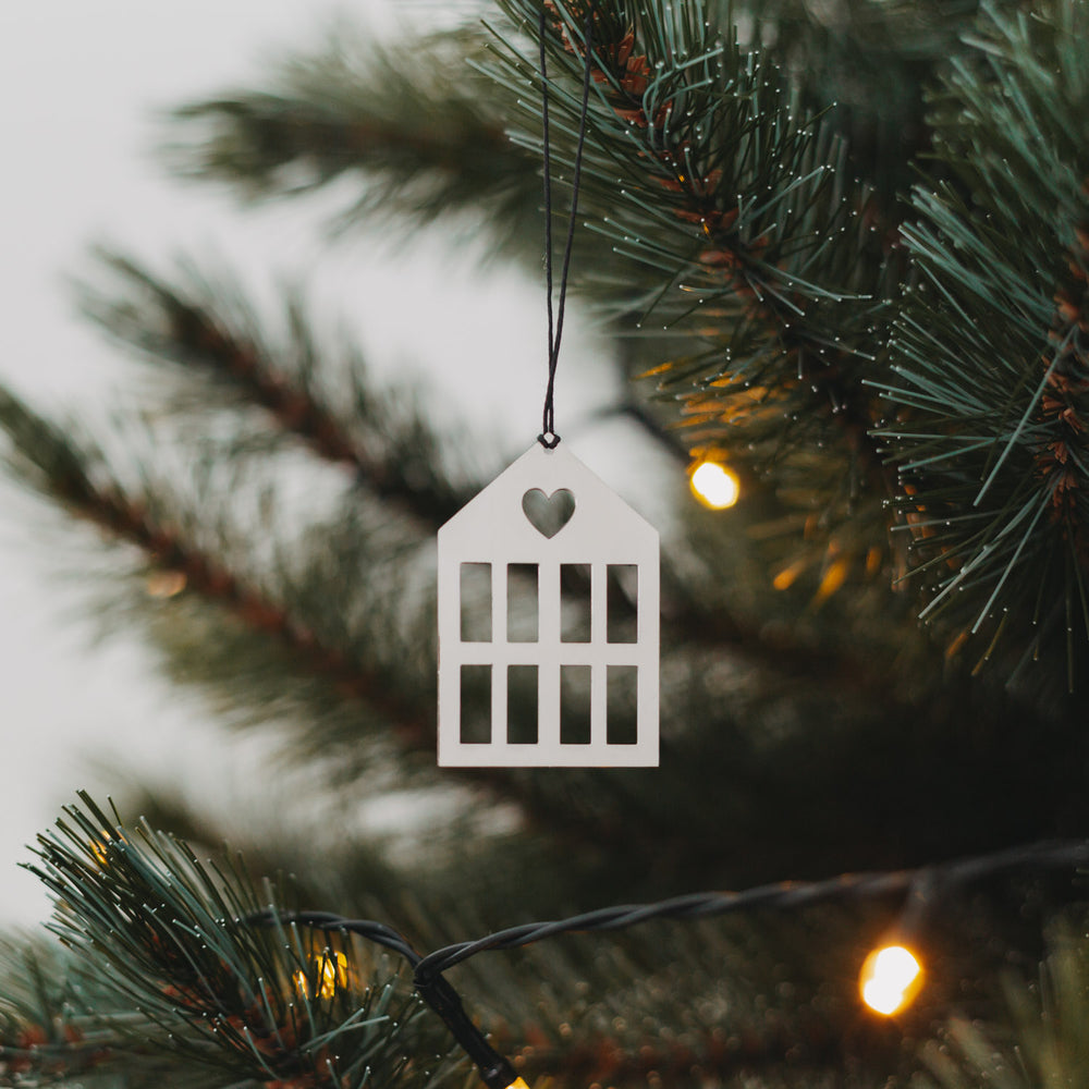 Anhänger Haus 6er Set Silber (VE = 8 Stk.)