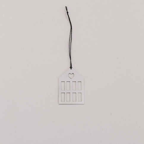 Anhänger Haus 6er Set Silber (VE = 8 Stk.)