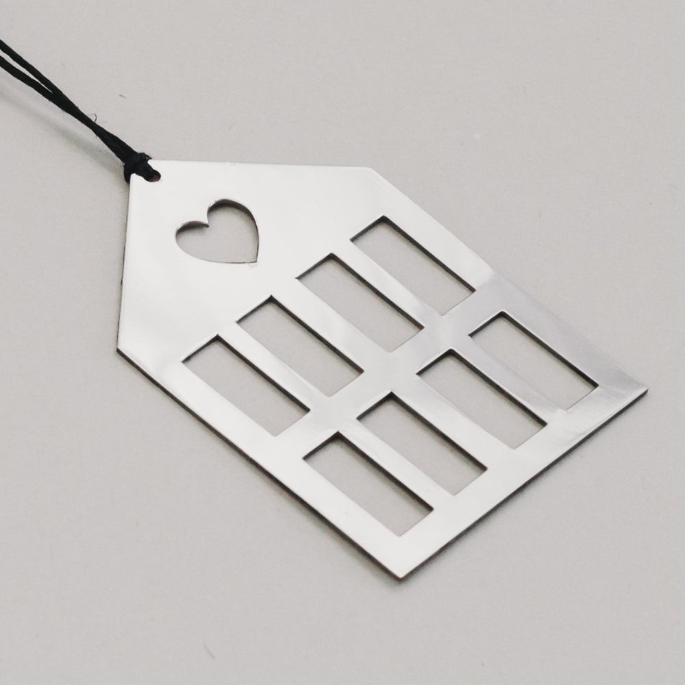 Anhänger Haus 6er Set Silber (VE = 8 Stk.)