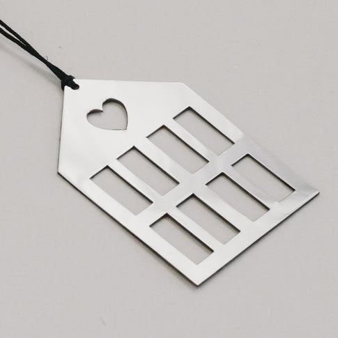 Anhänger Haus 6er Set Silber (VE = 8 Stk.)