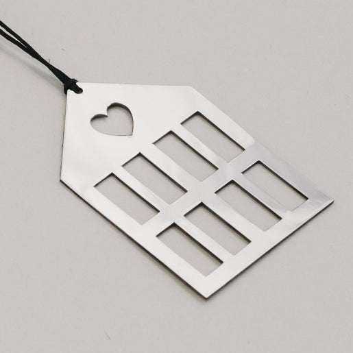 Anhänger Haus 6er Set Silber (VE = 8 Stk.)