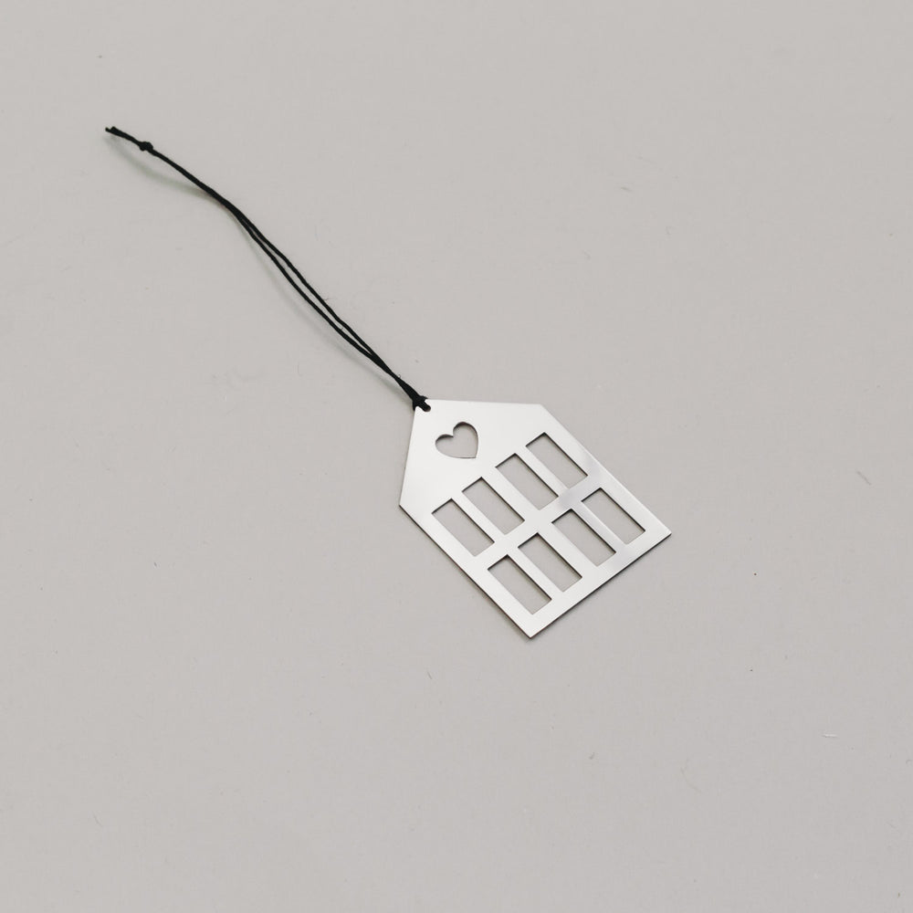 Anhänger Haus 6er Set Silber (VE = 8 Stk.)