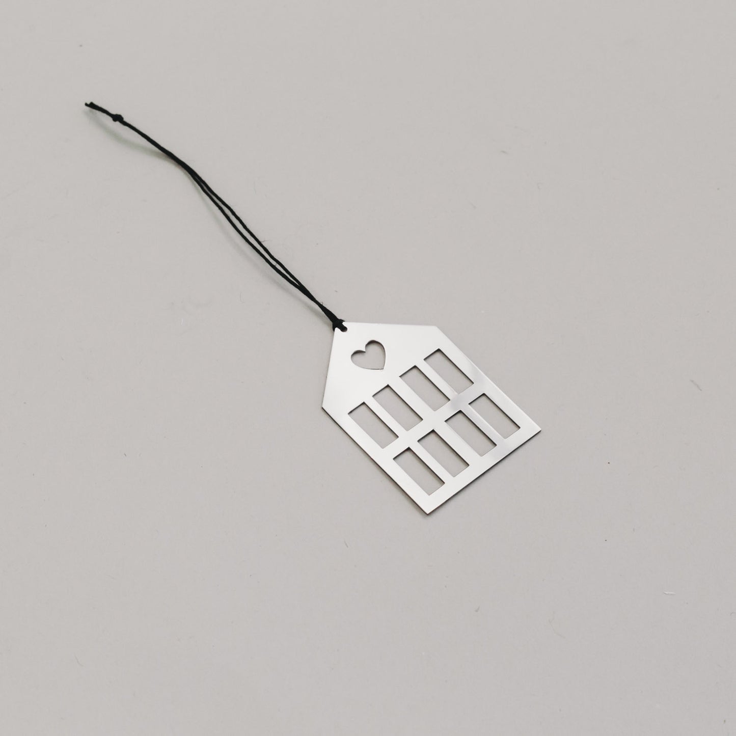 Anhänger Haus 6er Set Silber (VE = 8 Stk.)