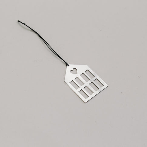 Anhänger Haus 6er Set Silber (VE = 8 Stk.)