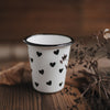 Emaille Becher Herzen (VE = 6 Stk)