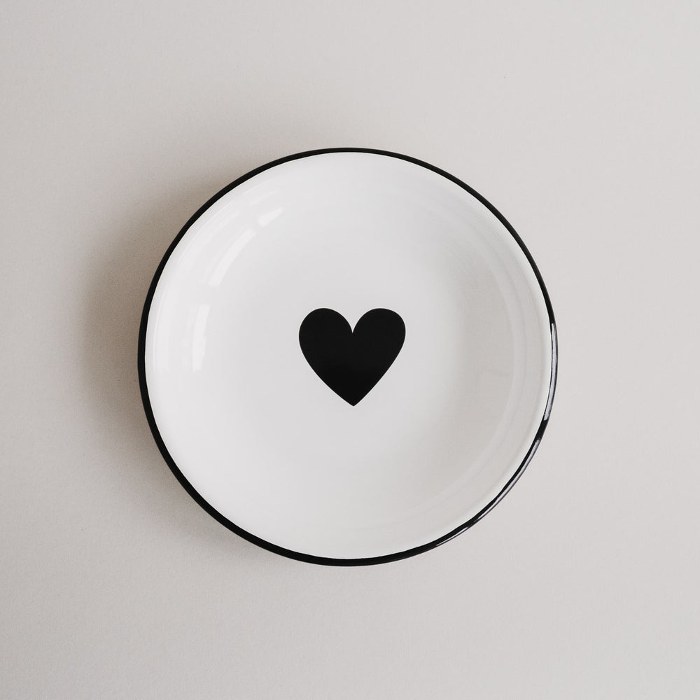 Emaille Frühstücksteller Herz (VE = 6 Stk)