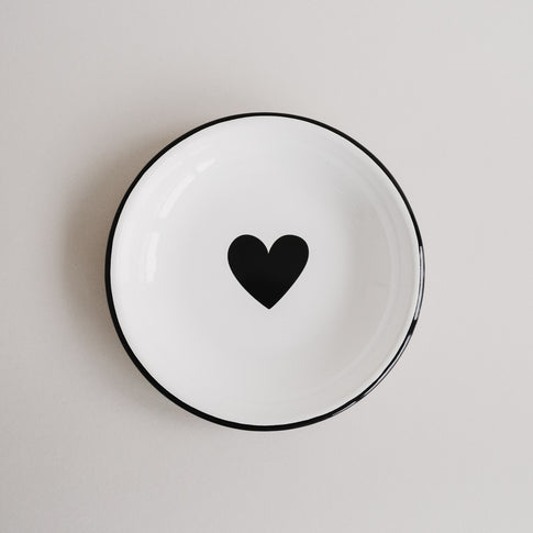 Emaille Frühstücksteller Herz (VE = 6 Stk)