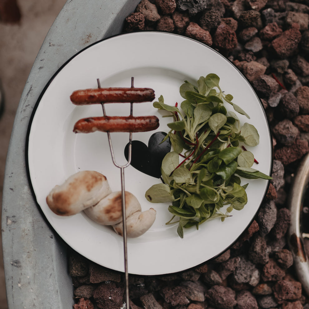 Emaille Speiseteller Herz (VE = 6 Stk)