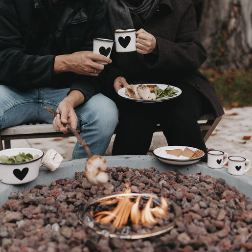 Emaille Speiseteller Herz (VE = 6 Stk)