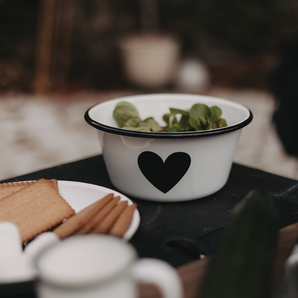 Emaille Schale Herz (VE = 6 Stk)