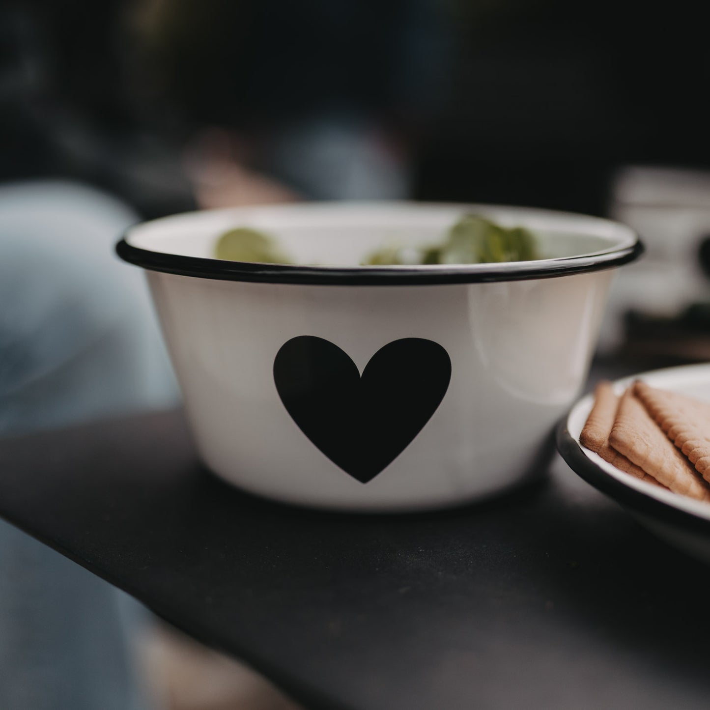 Emaille Schale Herz (VE = 6 Stk)