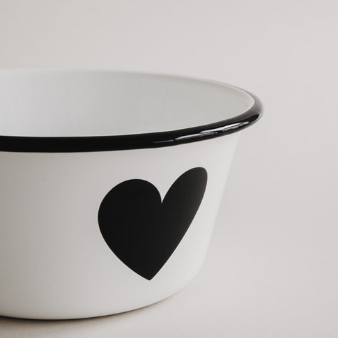 Emaille Schale Herz (VE = 6 Stk)