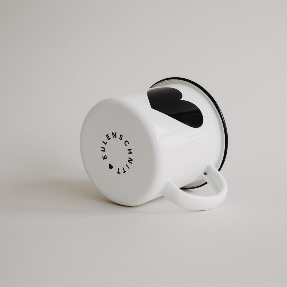 Emaille Tasse Herz (VE = 6 Stk)
